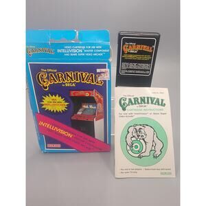 Carnival Intellivision, 1983 Vintage Video Game Manual Rough Box Tested Working